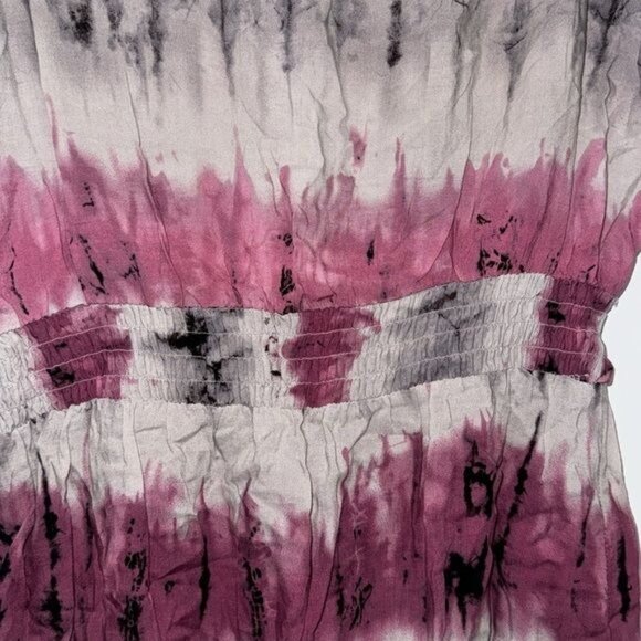 Poetry Womens Tie-Dye Short Sleeve Dress S Rayon Made In China - Picture 5 of 9